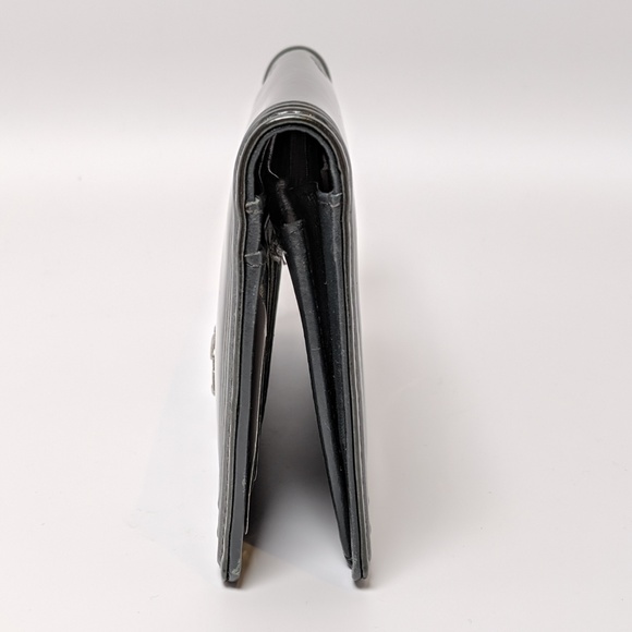 SOLD Chanel Grey Boy Bi-fold Patent Leather Wallet - Picture 5 of 8